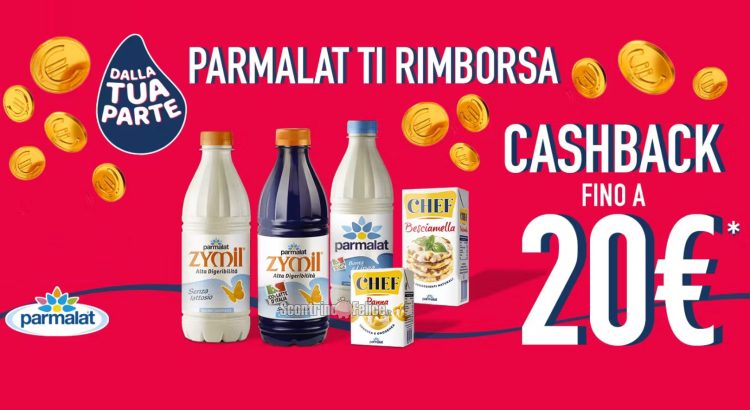 Cashback Parmalat "Dalla tua parte": ricevi un rimborso fino a 20 euro