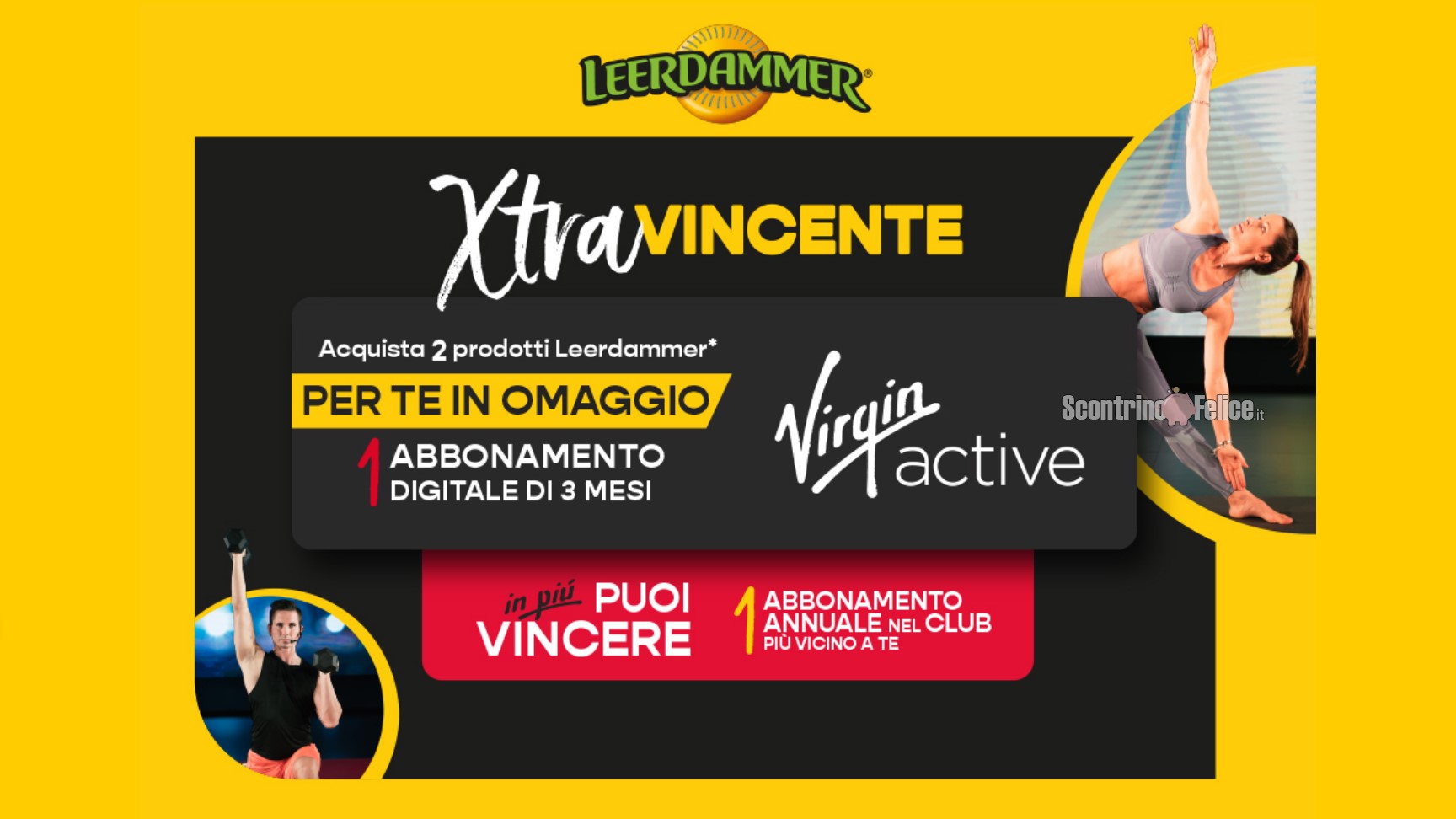 Concorso “Allenati Con Leerdammer”: vinci abbonamenti annuali alle palestre Virgin Active