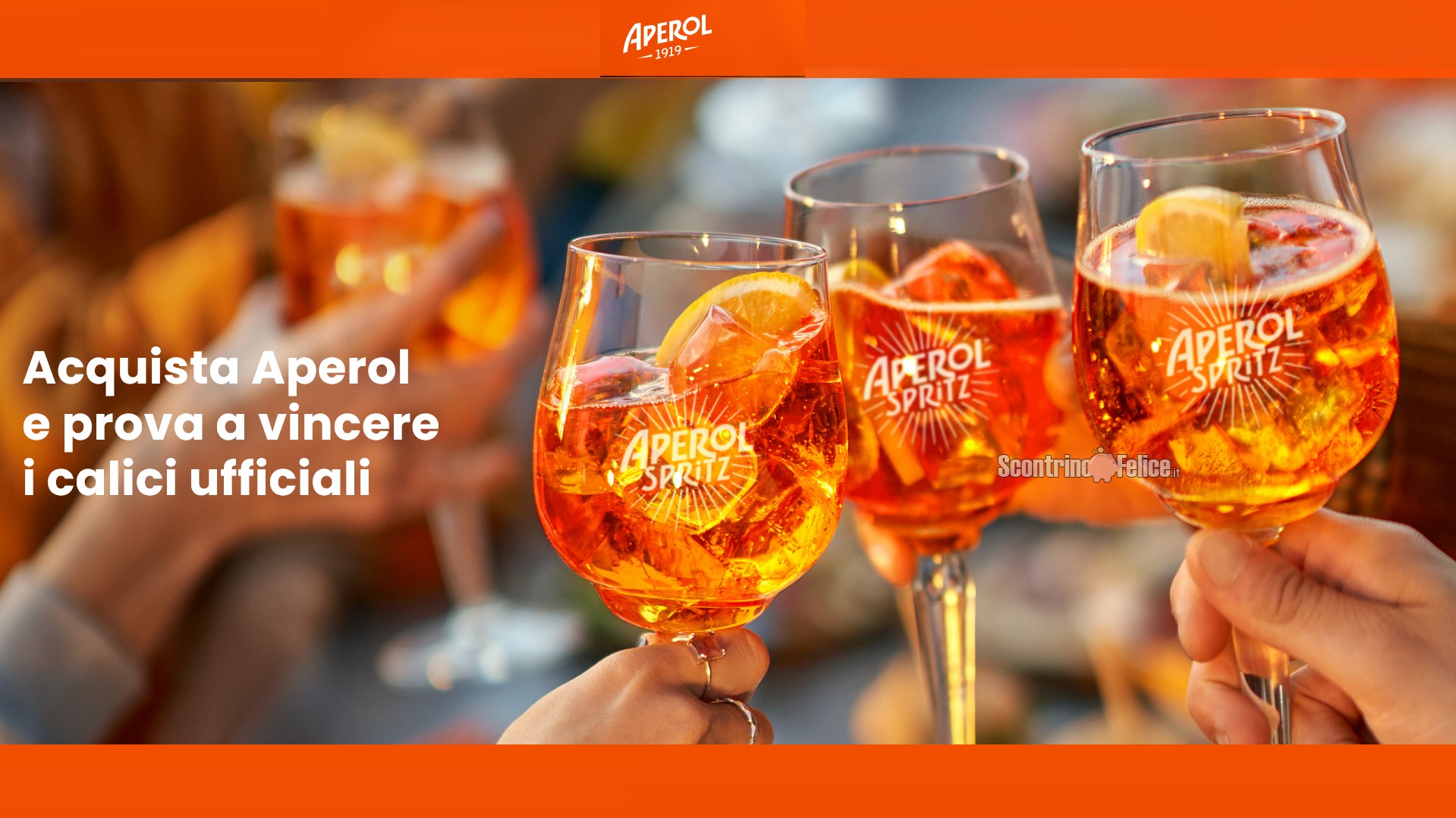 Concorso Aperol: vinci Set di 6 calici ufficiali Aperol Spritz