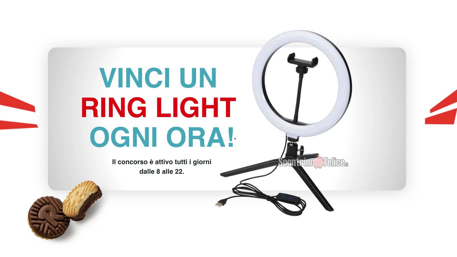 Concorso Ringo da Esselunga: vinci ogni ora 1 Lampada Ring Light