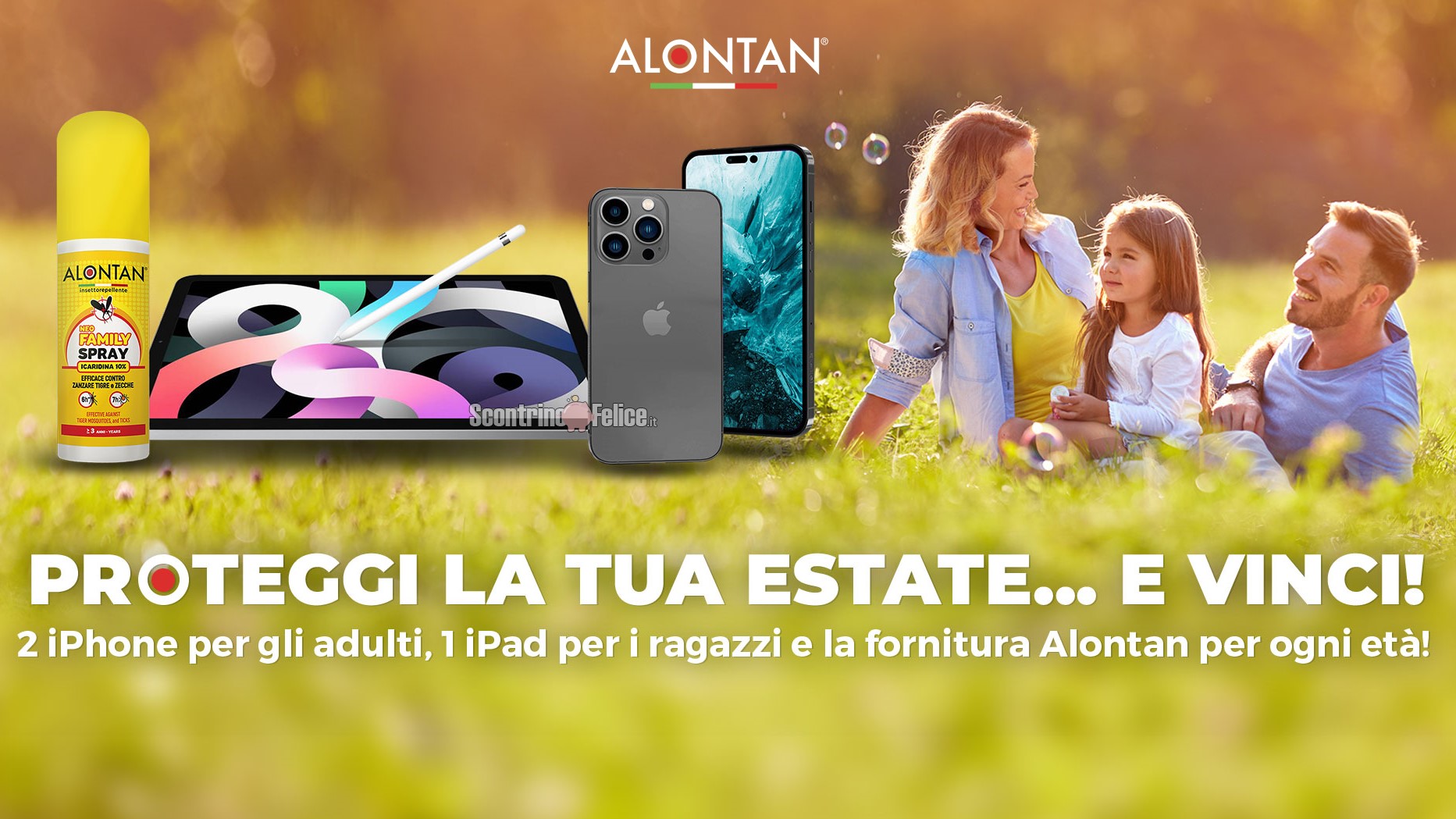 Concorso gratuito Alontan vinci iPhone, iPad Apple e forniture di prodotti