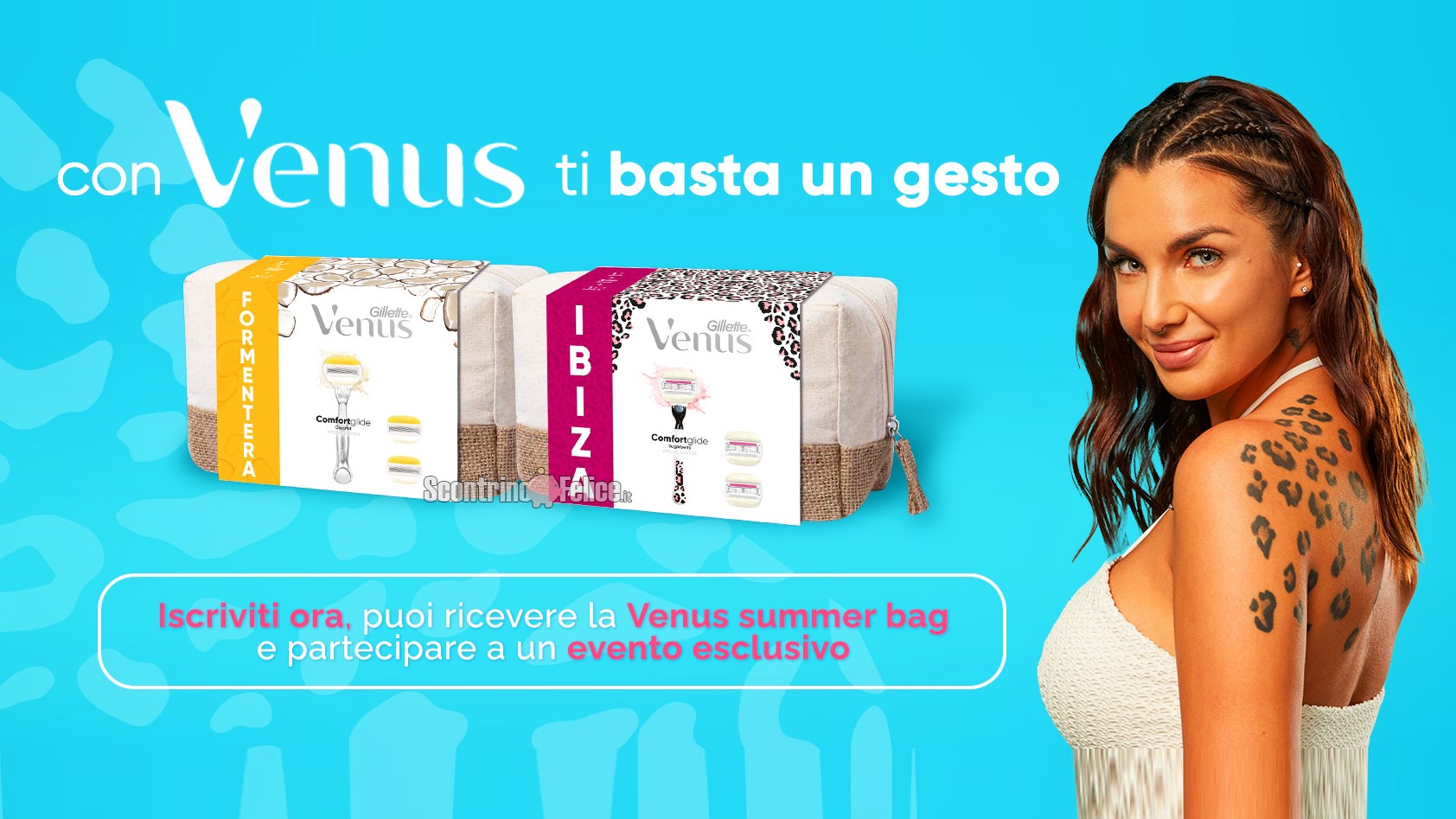 Concorso gratuito Gillette Venus “Con Venus basta un gesto”: vinci 150 summer bag (e test esclusivo)