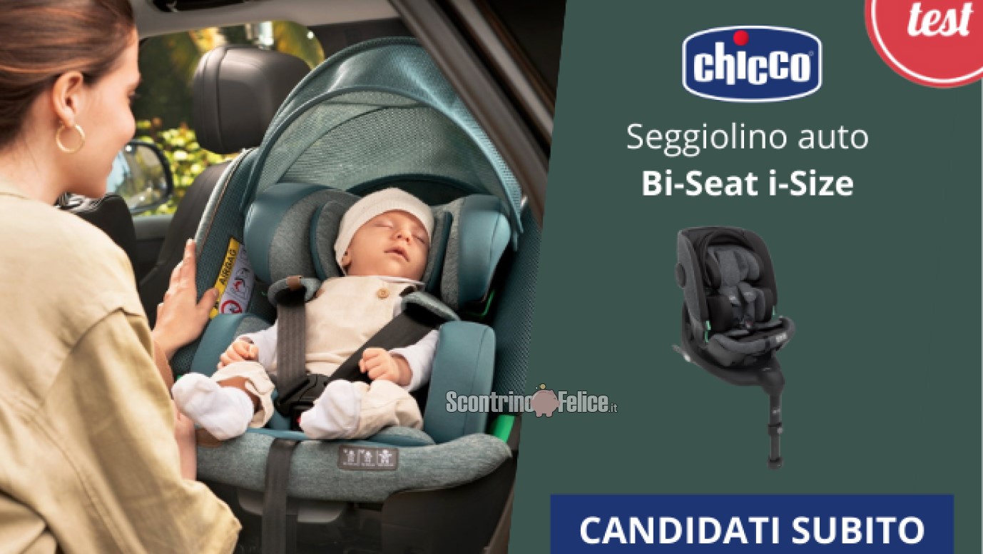 Diventa tester Seggiolino auto Bi-Seat i-Size di Chicco