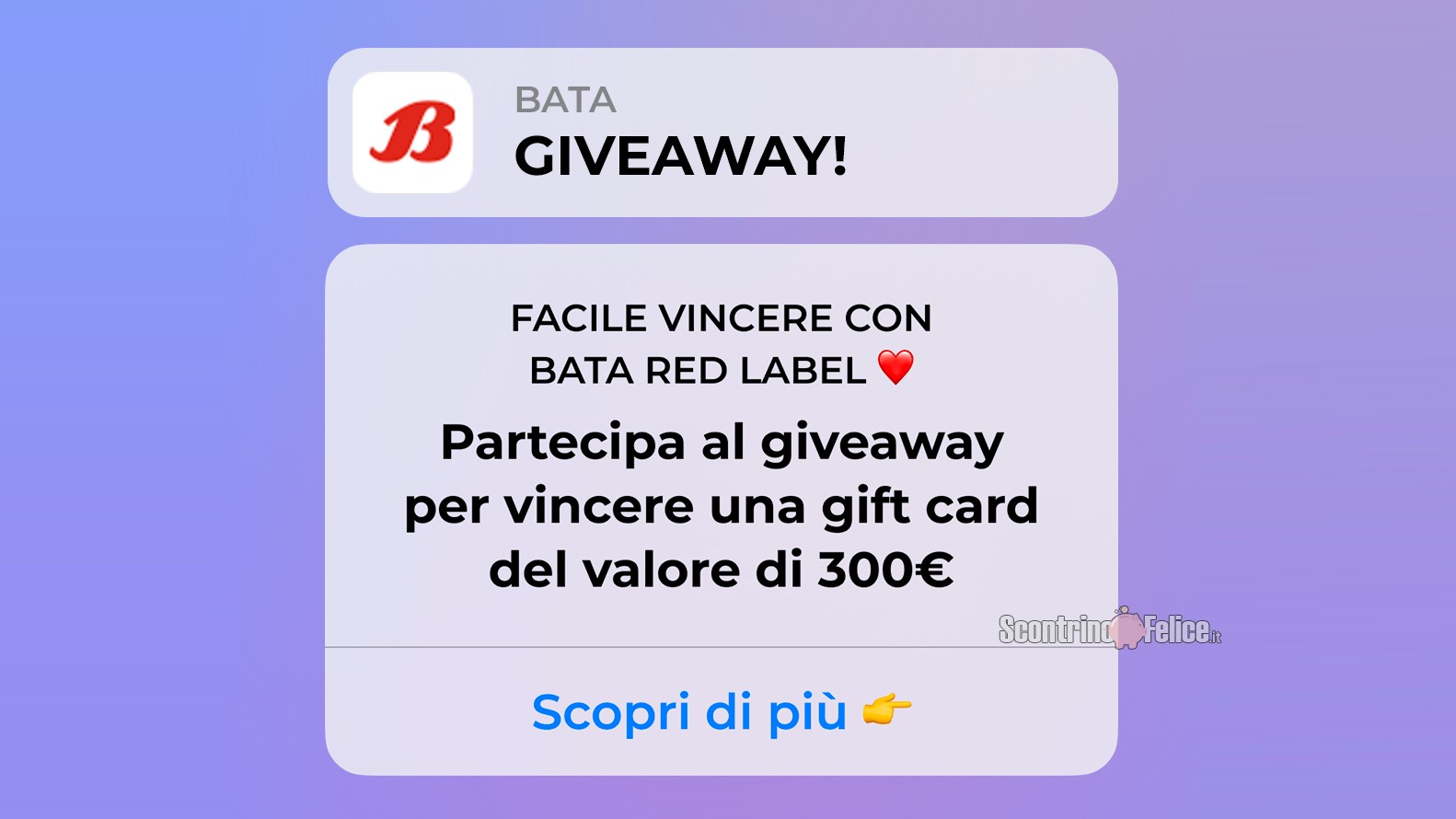 Giveaway Bata: vinci gift card da 300 euro
