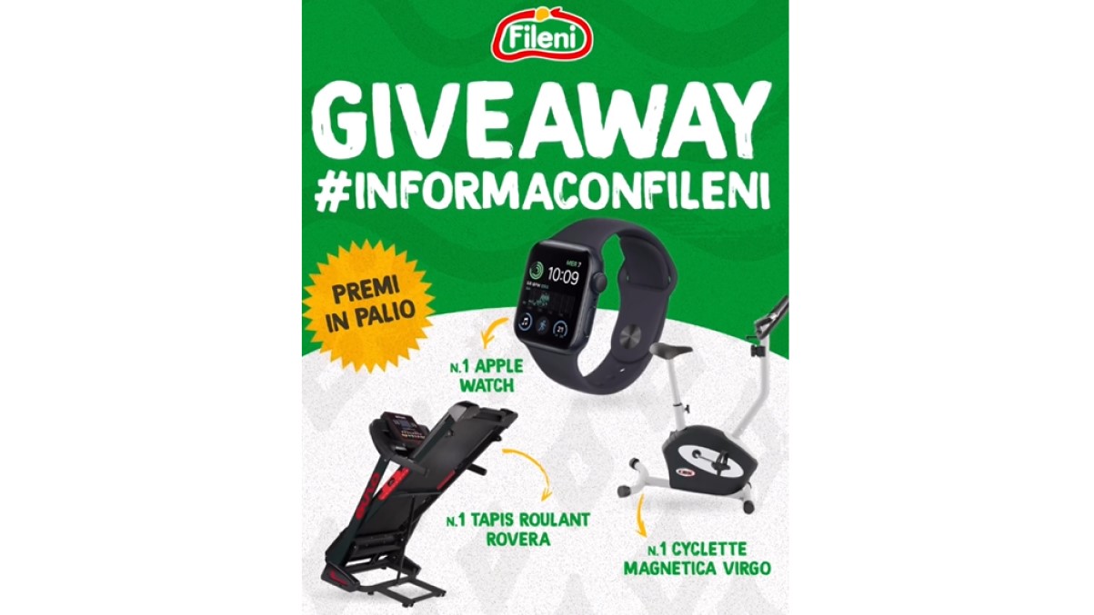 Giveaway "In forma con Fileni": vinci Apple Watch, tapis roulant e cyclette