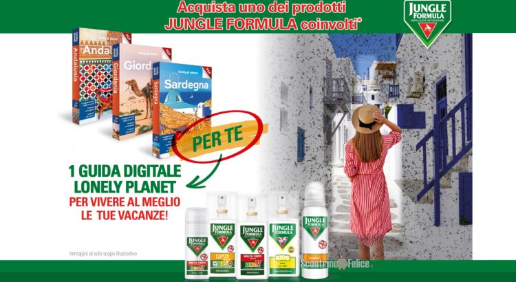 Jungle Formula ti premia 2023: ricevi 1 guida Lonely Planet come premio certo e vinci 1 soggiorno in Italia