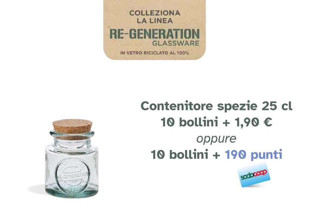 Raccolta punti Coop Re-Generation Glassware 2023: colleziona i contenitori in vetro riciclato 2