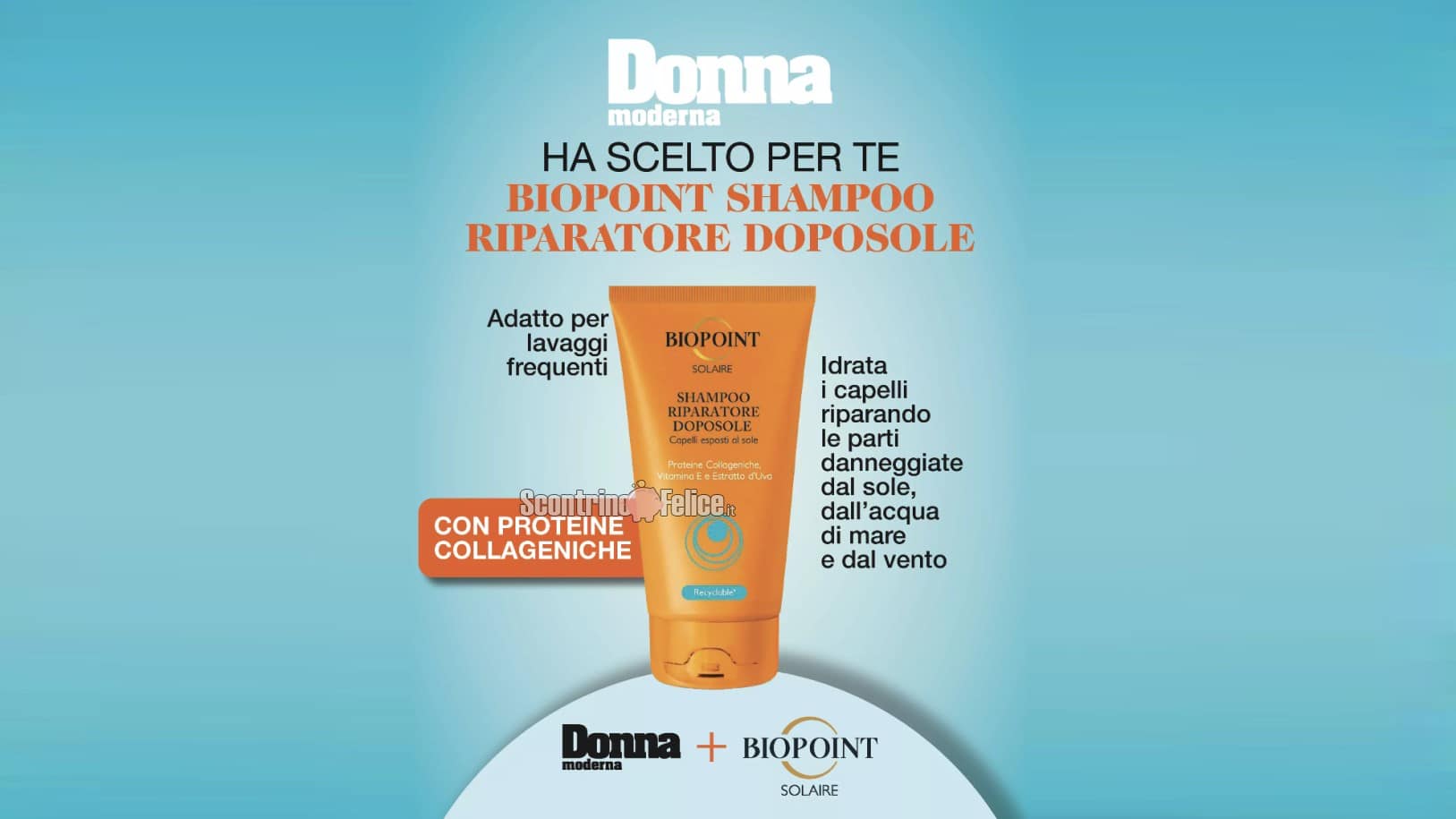 Affari in Edicola: Shampoo Riparatore Doposole Biopoint con Donna Moderna