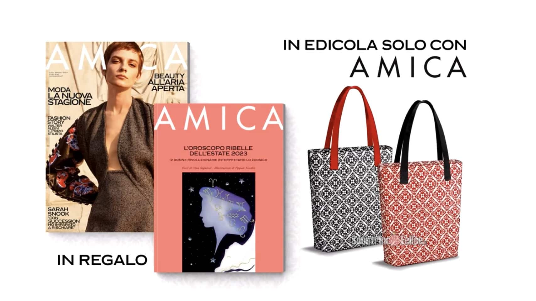 Affari in Edicola: Shopping bag con Amica di Agosto 2023