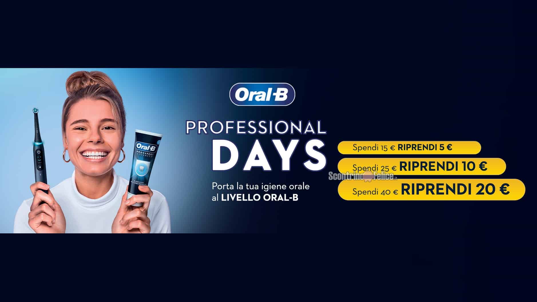 Cashback Fasce Oral-B: ricevi un rimborso fino a 20 euro