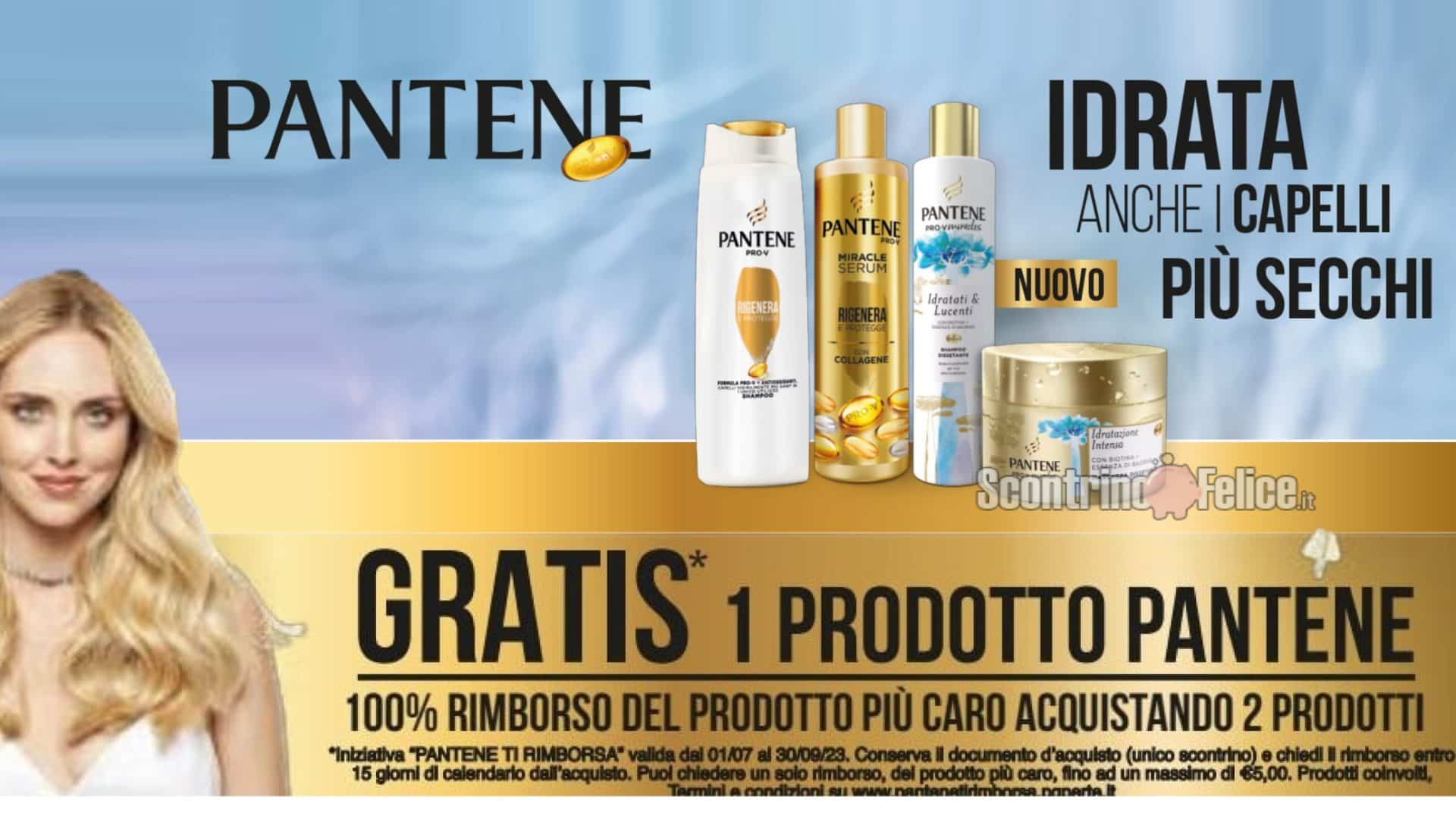 Cashback Pantene Ti Rimborsa: ricevi il rimborso del prodotto più caro