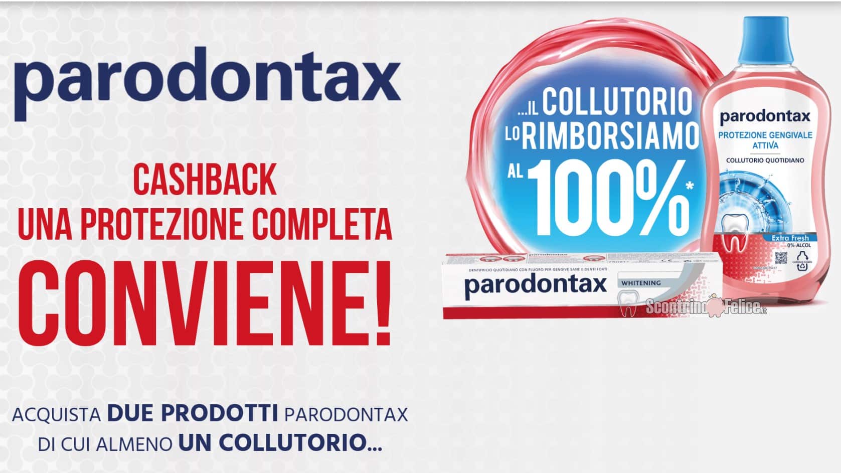 Cashback Parodontax "Una Protezione Completa Conviene": ricevi il rimborso del collutorio