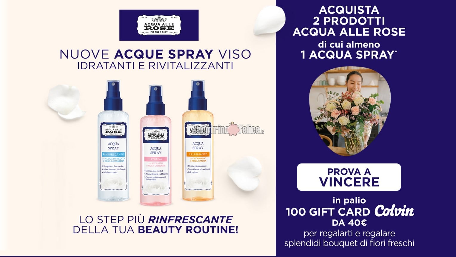 Concorso Acqua alle Rose: vinci bouquet Colvin