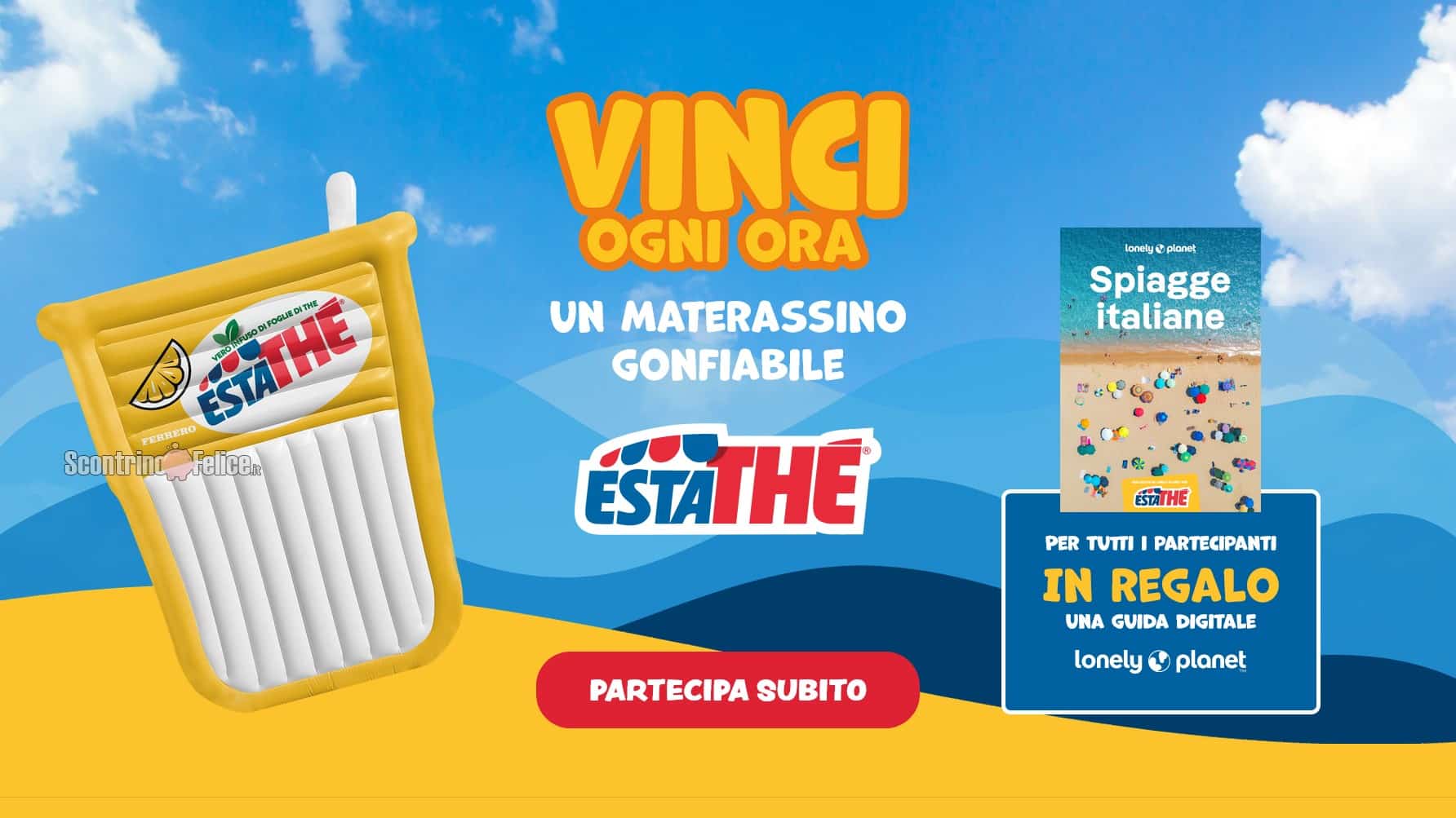 Concorso Estathè: vinci ogni ora il maxi materassino gonfiabile!