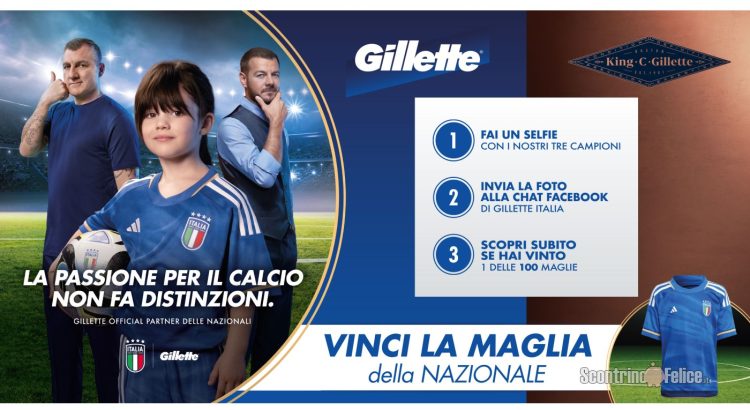 Concorso Gillette "Selfie e Vinci": in palio Maglie della nazionale (anche gratis!)