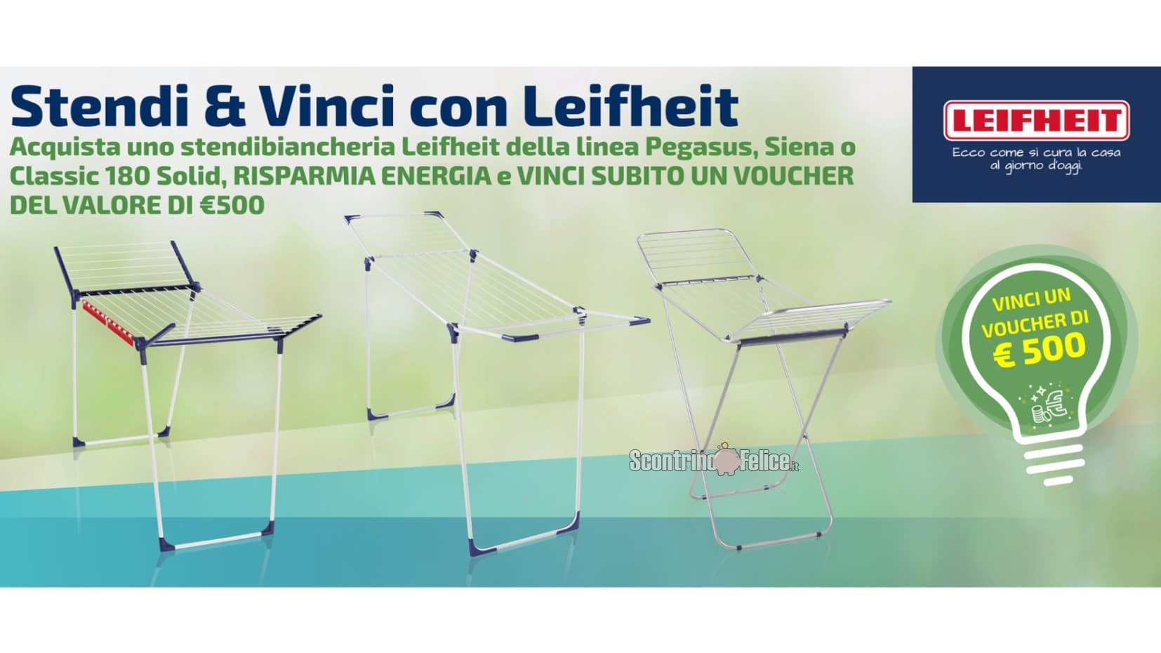 Concorso Leifheit "Stendi&Vinci": in palio voucher da 500 euro e 1.000 euro!
