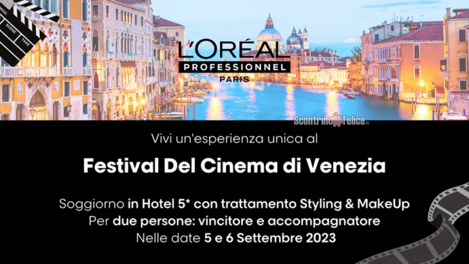 Concorso gratuito L'Oréal Professionnel: vinci il Festival Del Cinema di Venezia