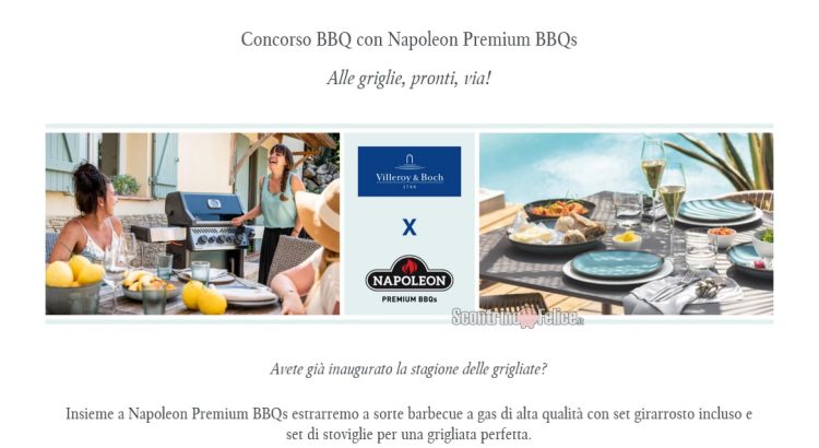 Concorso gratuito Villeroy&Boch: vinci Napoleon Premium BBQs