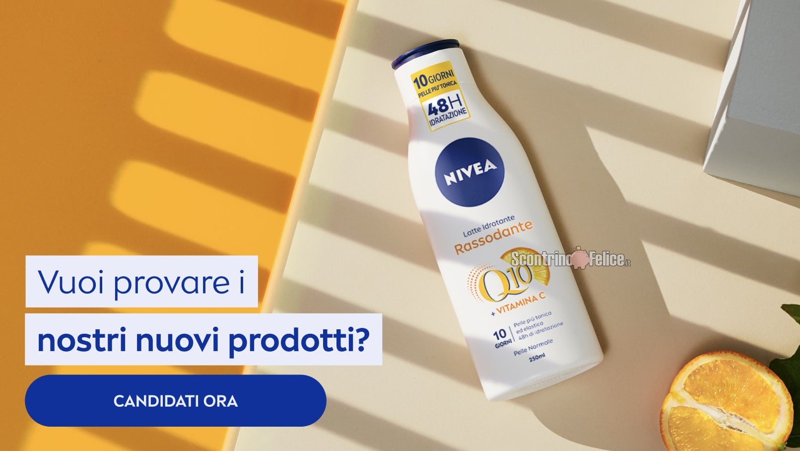 Diventa tester Crema Corpo Idratante Rassodante Nivea Q10