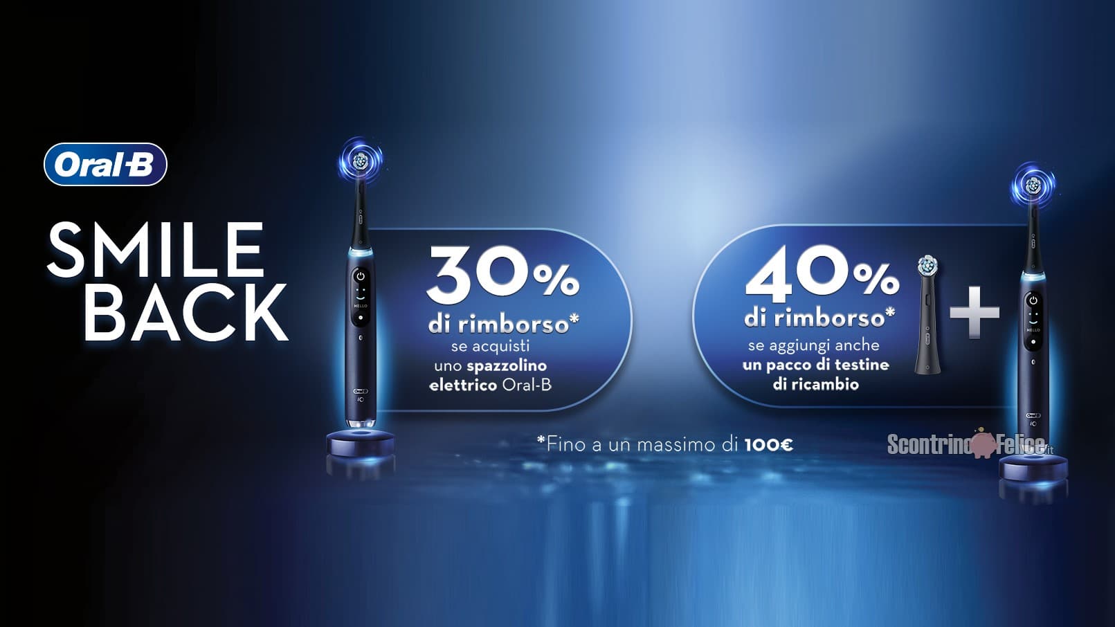 Cashback Oral B "Smile Back": ricevi un rimborso fino a 100 euro