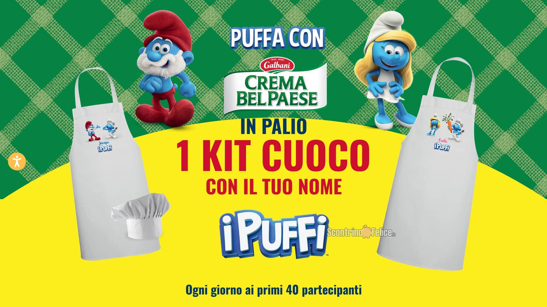 Concorso Galbani “Puffa con Crema Bel Paese – Edizione 3”: vinci 1 kit cuoco con il tuo nome