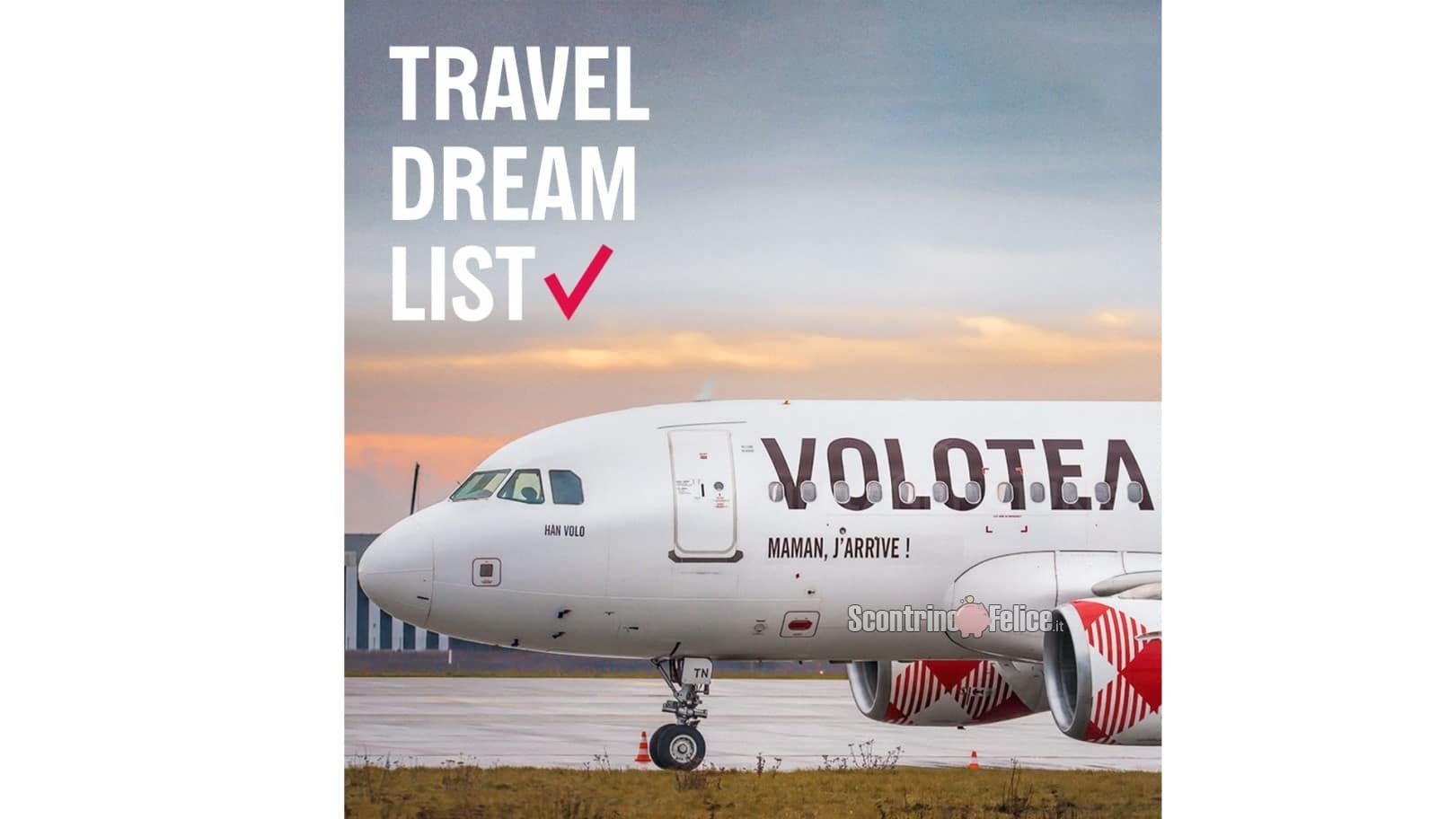 Vinci GRATIS 4 voucher Volotea da 300 euro