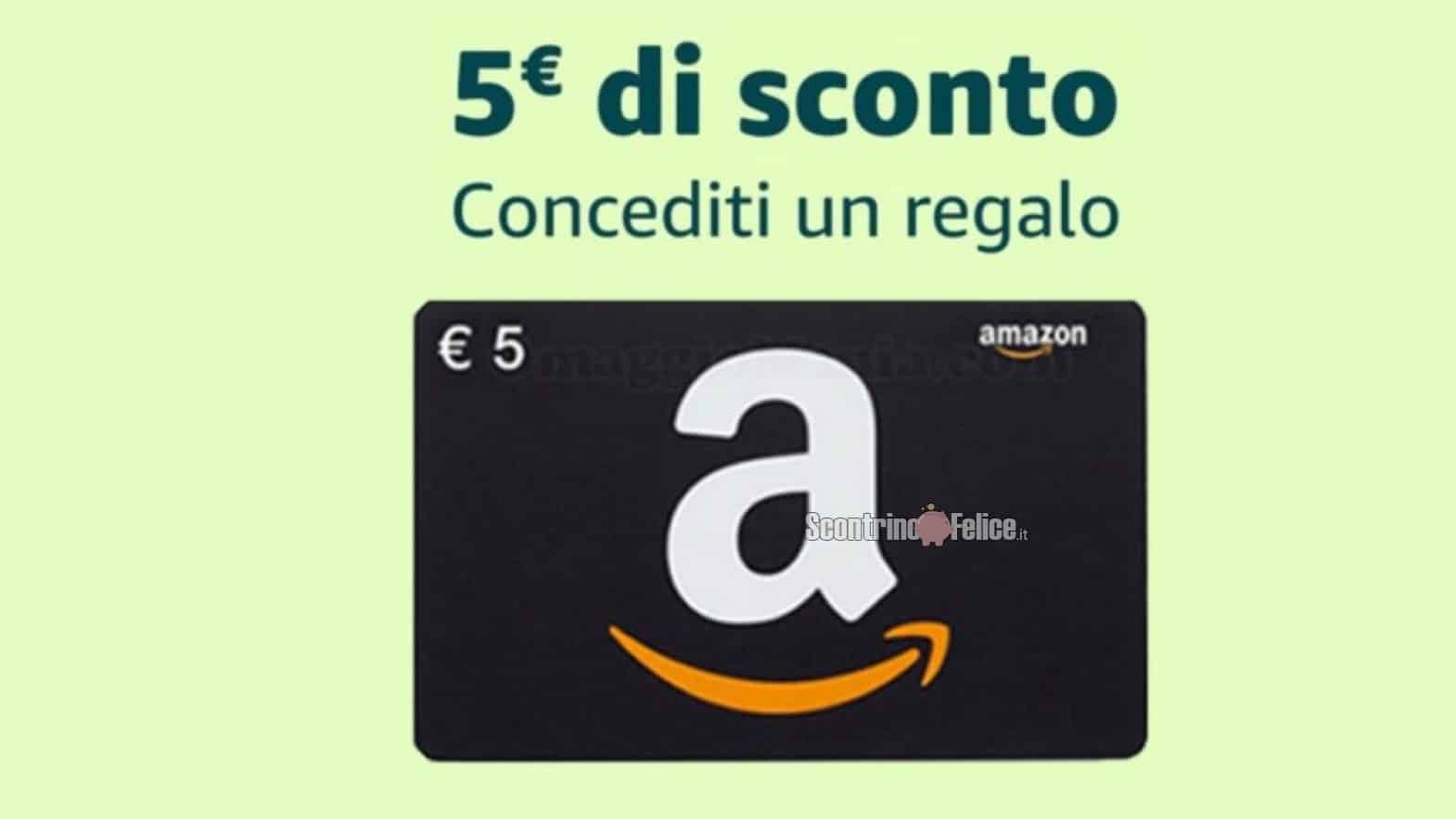 Amazon "Concediti un regalo": ricevi gratis un buono 5 euro!