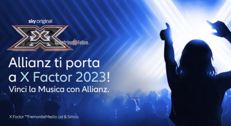 Concorso gratuito Allianz: vinci X Factor 2023 e abbonamenti Spotify