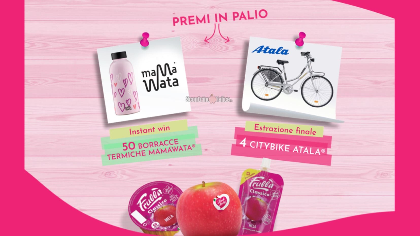 Concorso gratuito “Riparti in rosa con Pink Lady”: in palio borracce MamaWata e CityBike Atala