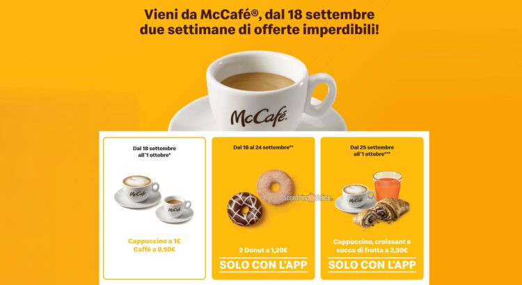 McDonald's McCafé 2 settimane di offerte imperdibili
