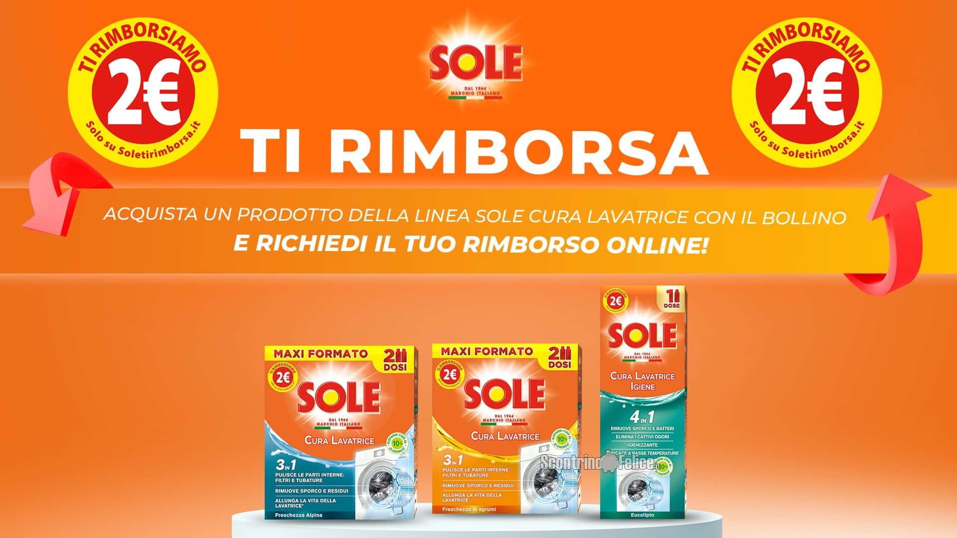 Cashback Sole Ti Rimborsa: ricevi il rimborso di 2 euro