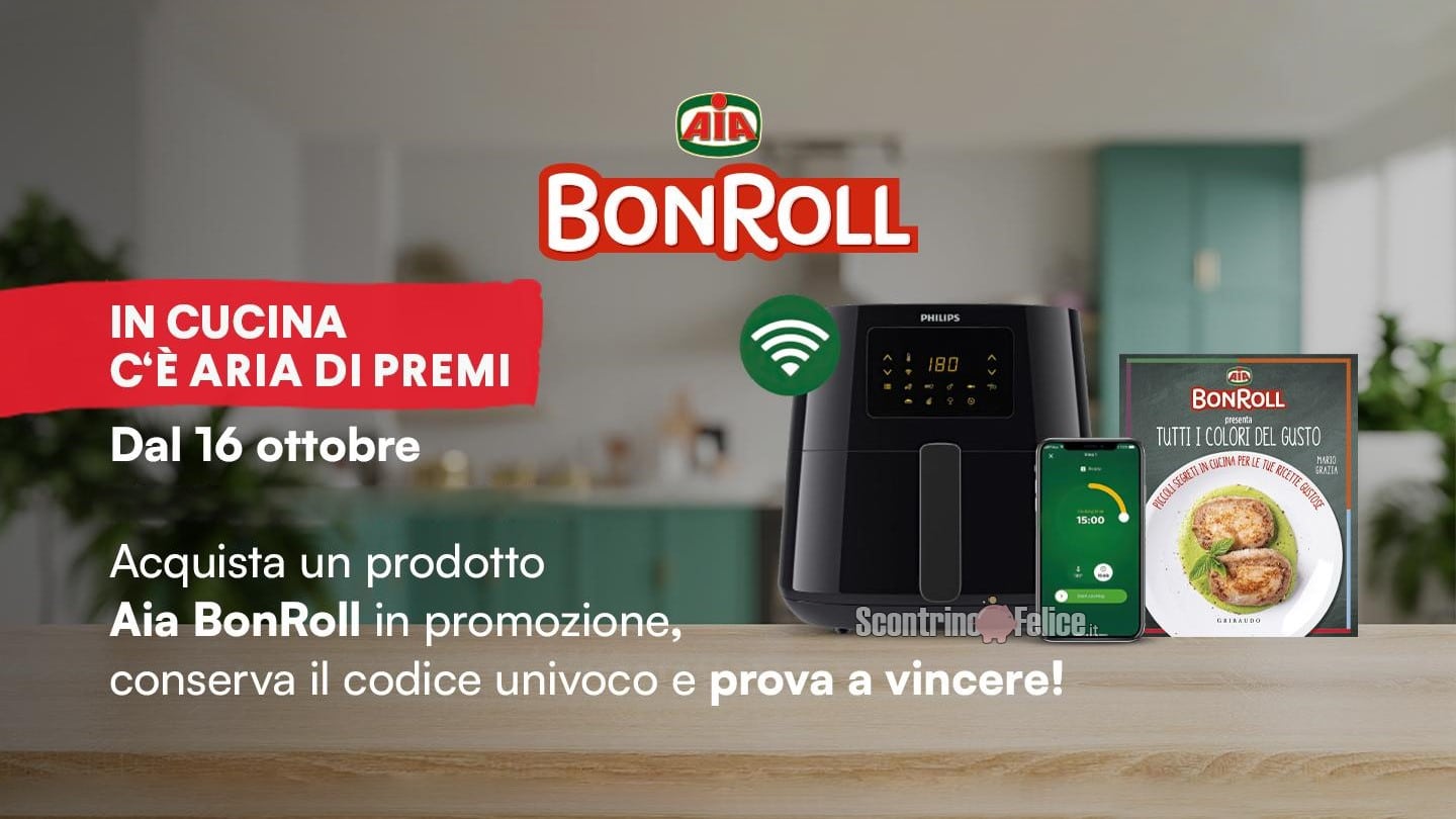 Concorso Aia Bonroll: in palio ogni giorno 3 AirFryer XL Philips