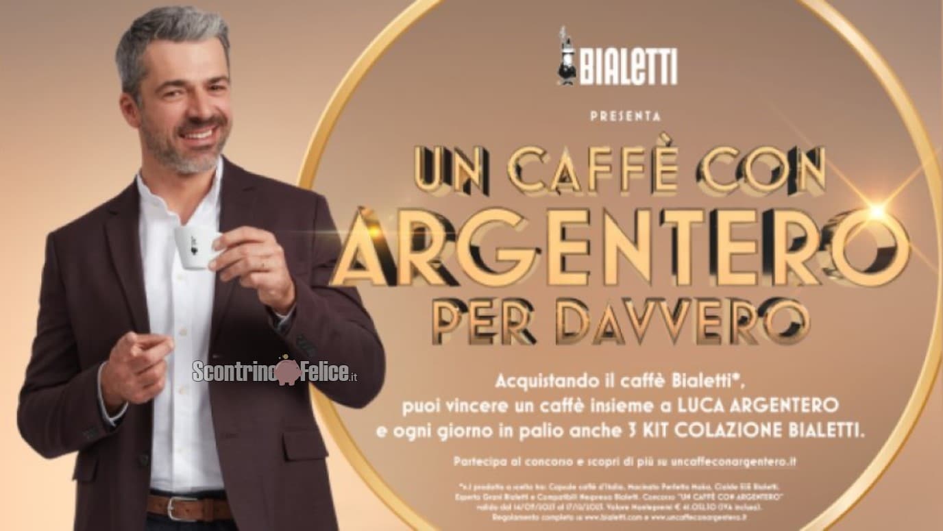Concorso Bialetti: vinci un caffè con Argentero e kit colazione