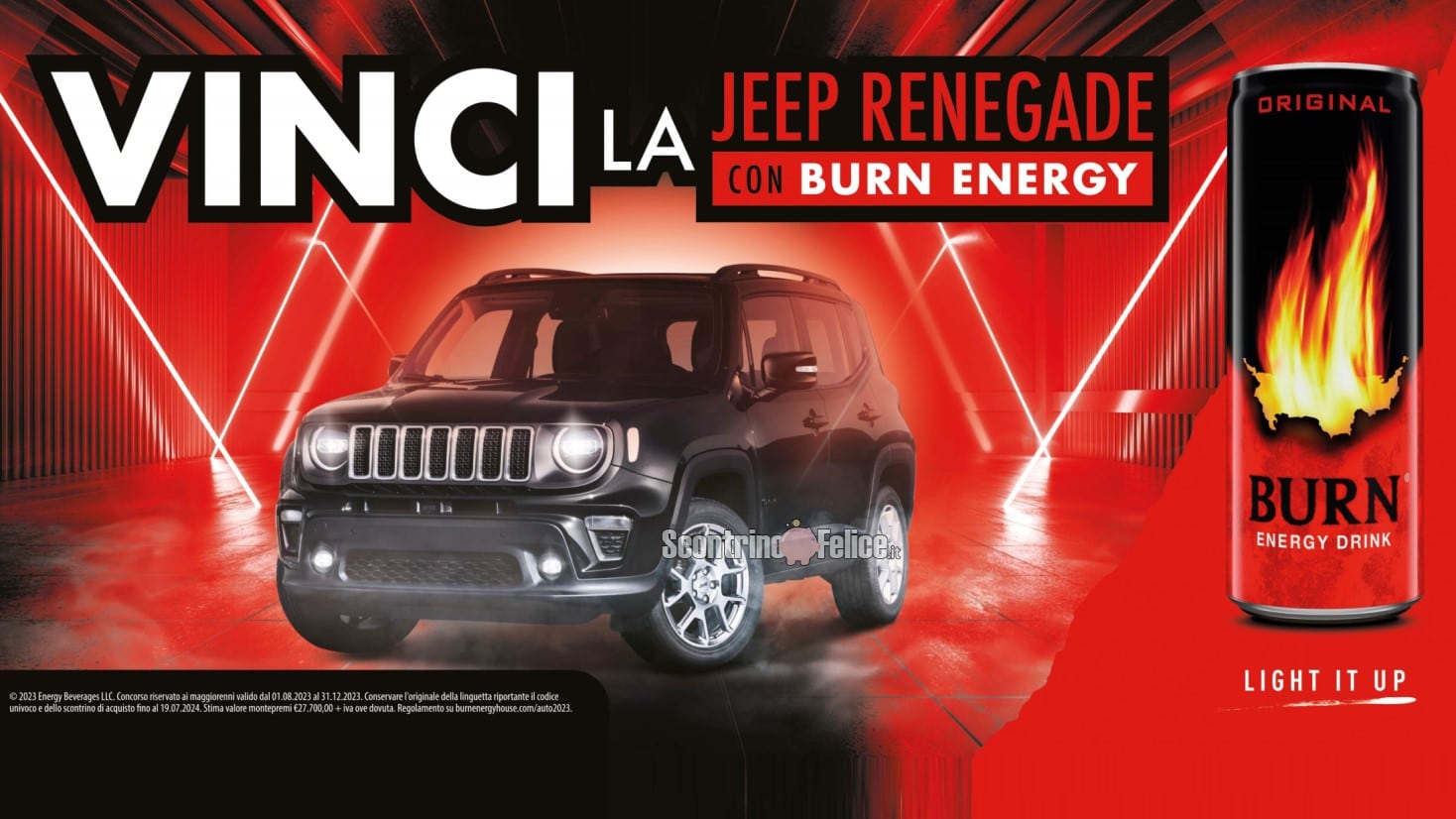 Concorso Burn Energy: vinci Jeep Renegade