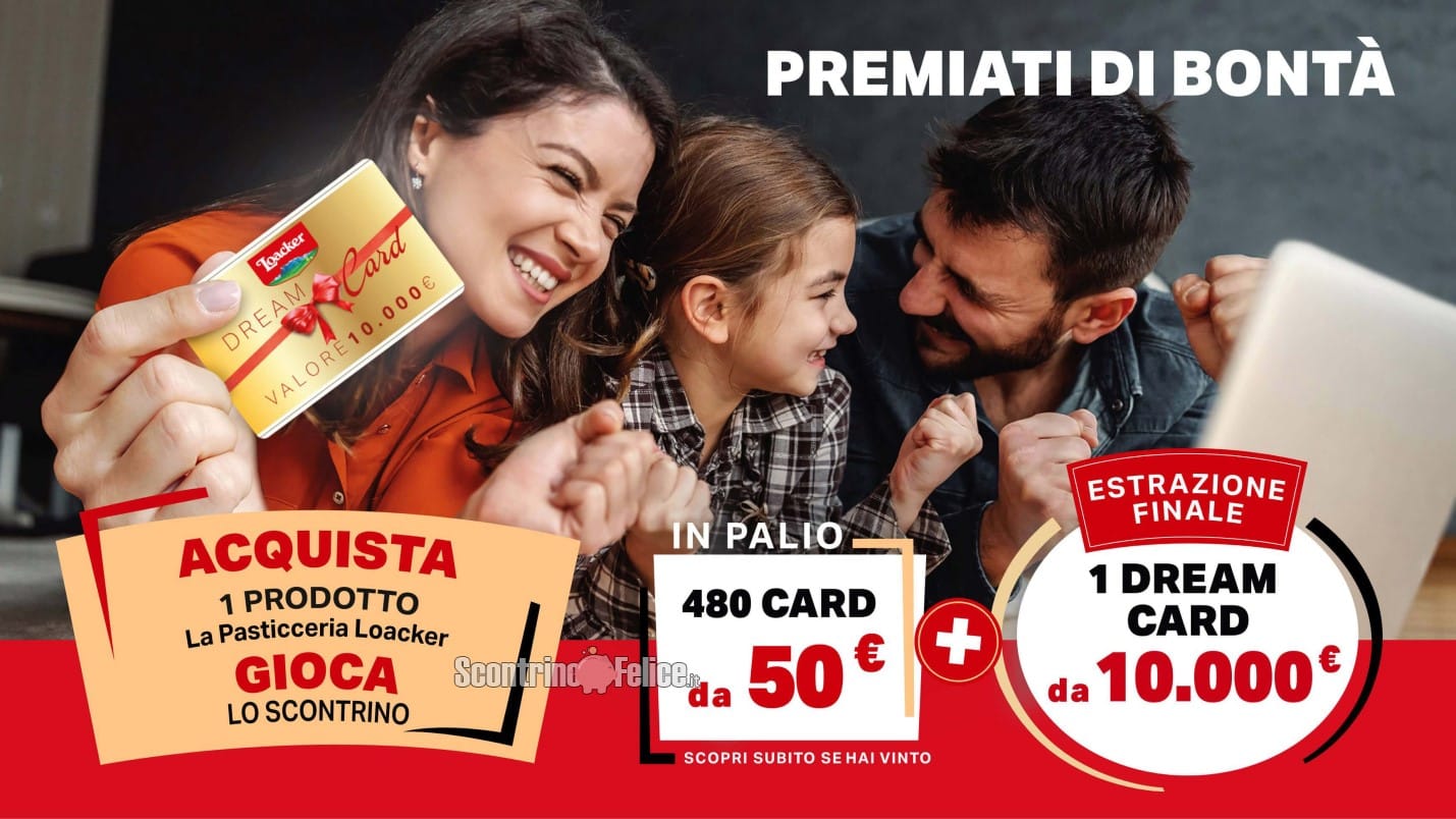 Concorso Loacker: in palio 480 card da 50 euro e 1 Dream Card da 10.000 euro!