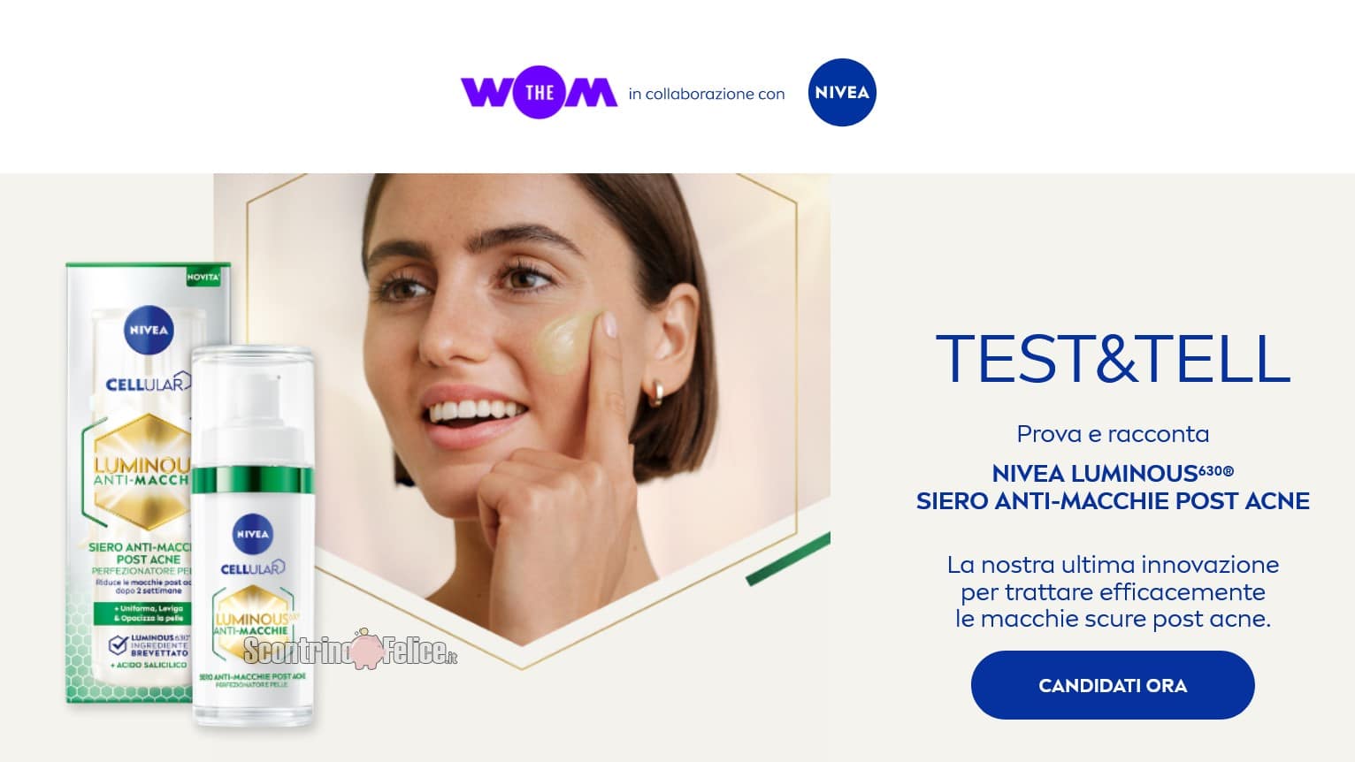 Diventa tester Siero Anti-Macchie Post Acne Nivea Luminous 630