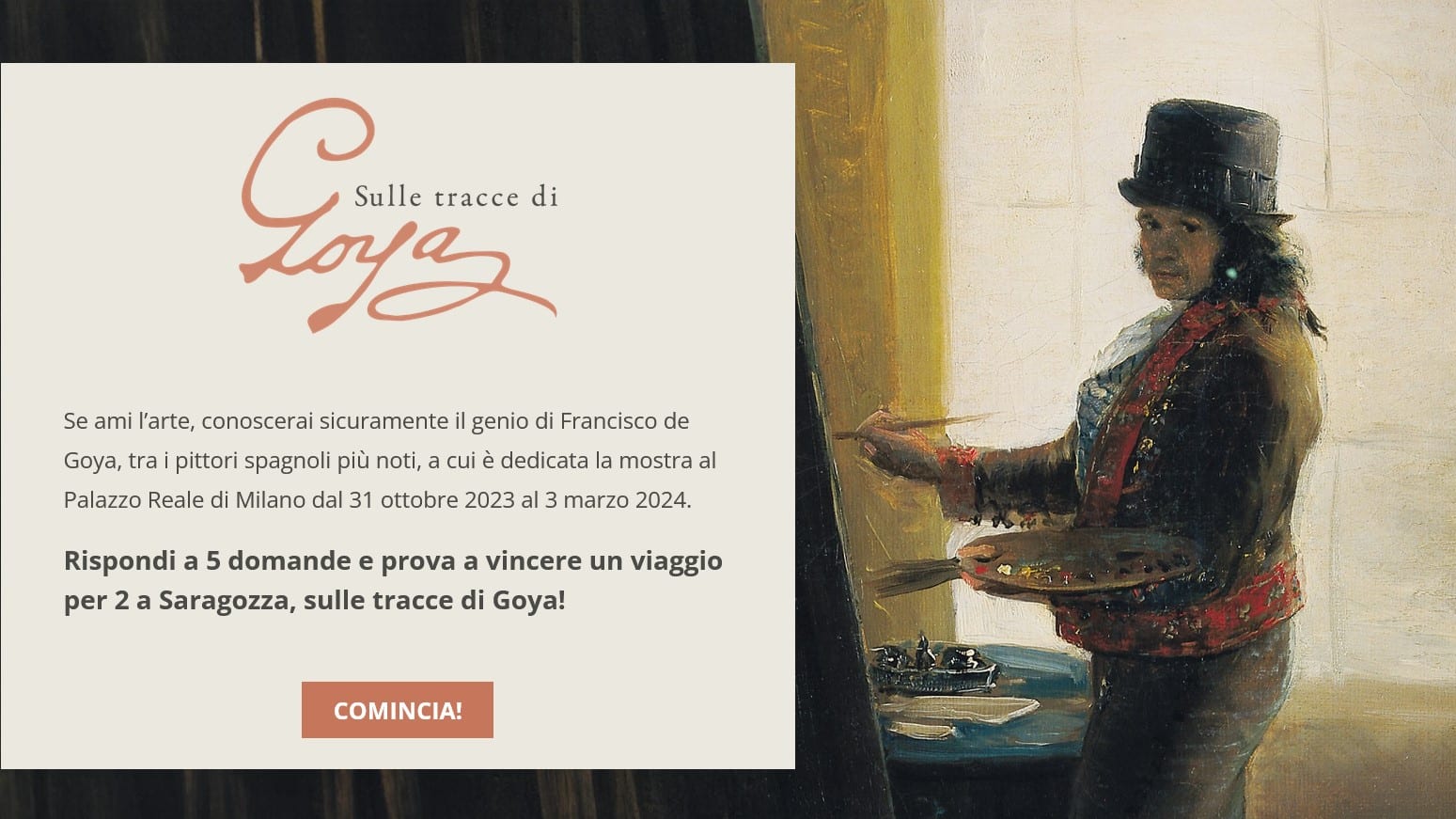 Vinci GRATIS un viaggio a Saragozza sulle tracce di Goya