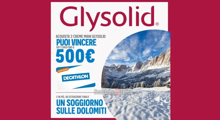 Concorso Glysolid: vinci gift card Decathlon e soggiorno nelle Dolomiti