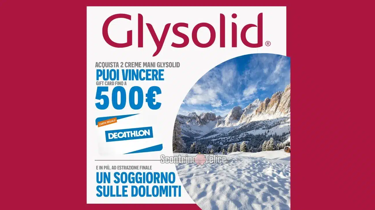 Concorso Glysolid: vinci gift card Decathlon e soggiorno nelle Dolomiti