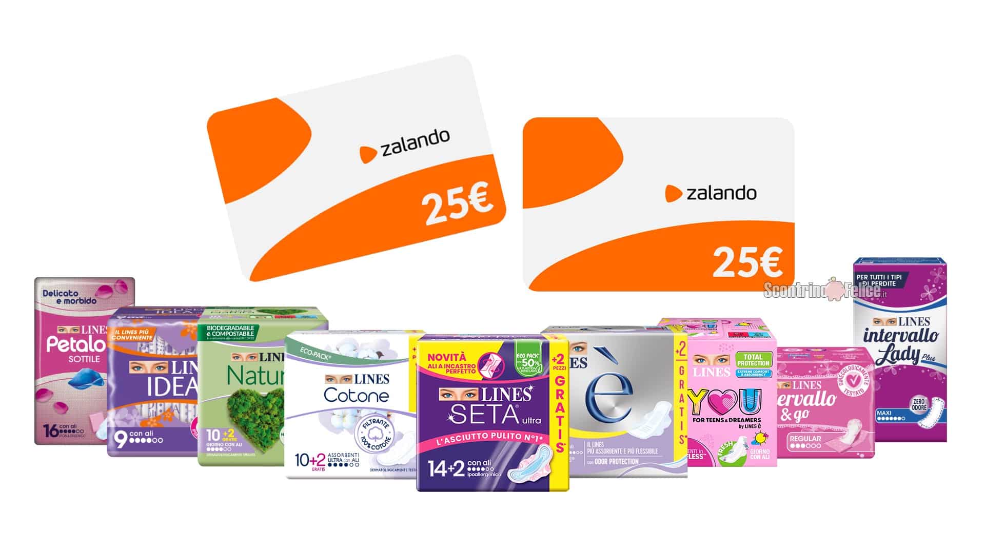 Concorso Lines e Tampax: vinci gift card Zalando