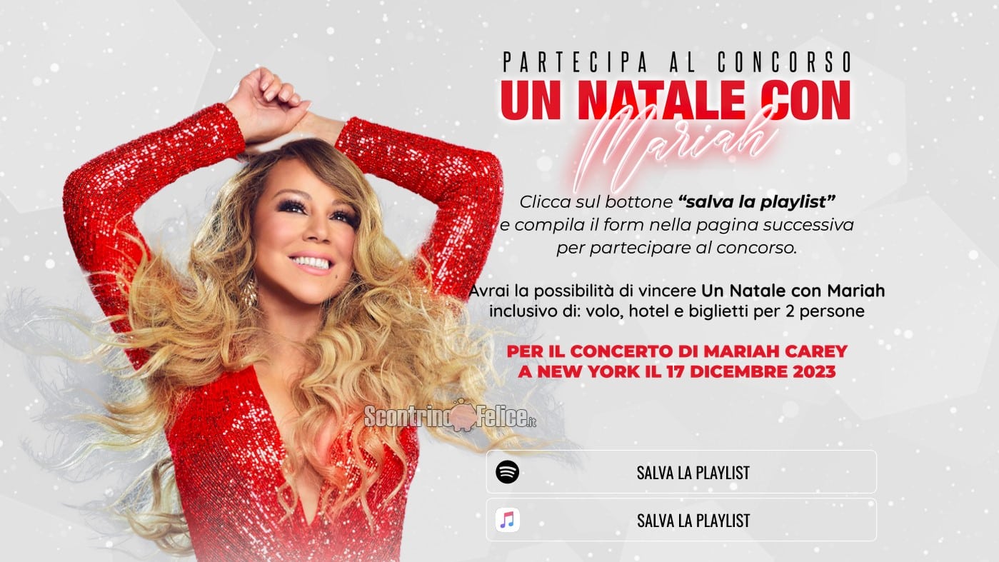 Concorso gratuito "Un Natale con Mariah": vinci un viaggio a New York