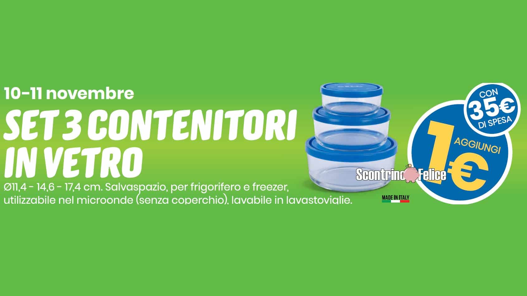 Set di 3 contenitori a solo 1 euro da Eurospin: scopri come averli!