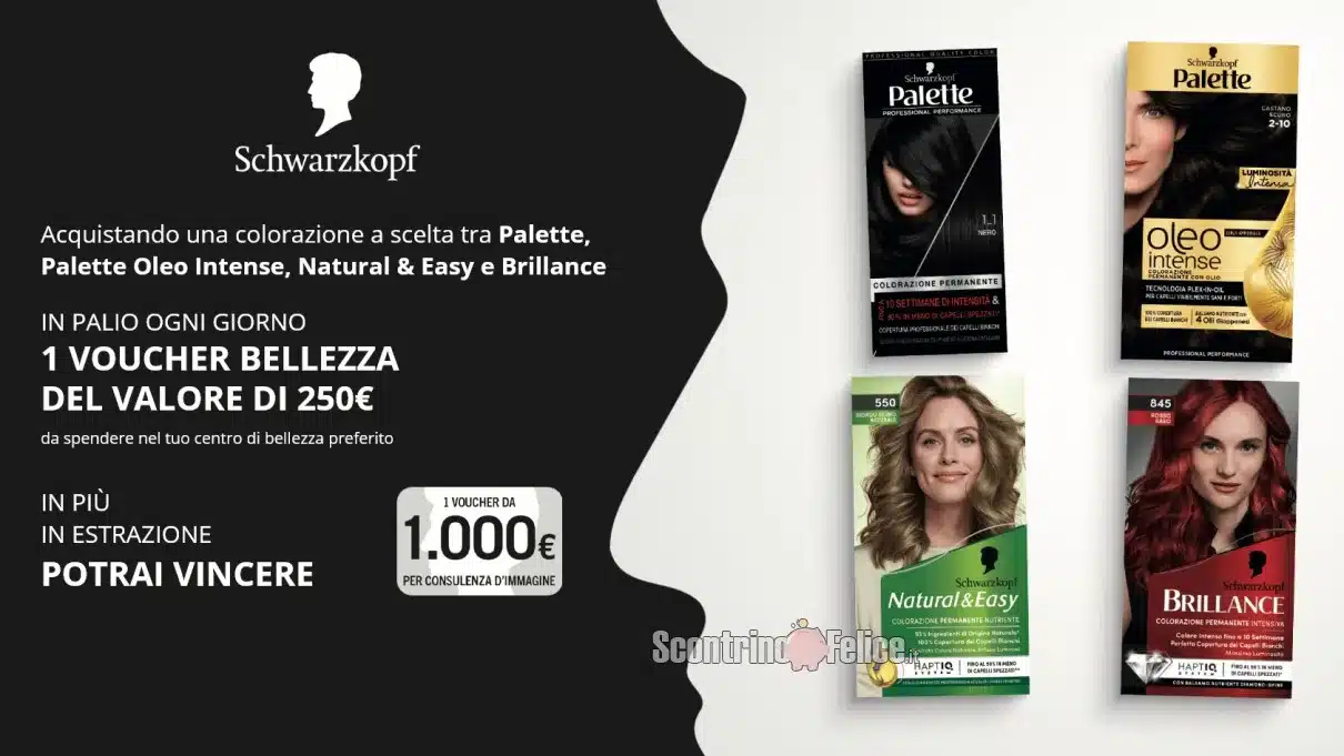 Concorso Schwarzkopf: vinci voucher bellezza