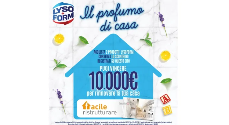 Concorso Lysoform: vinci 10.000 euro per rinnovare la tua casa