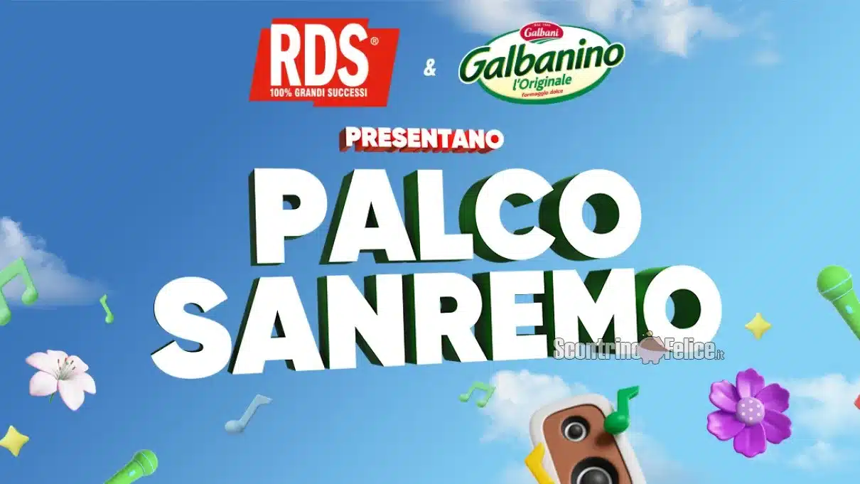 Concorso gratuito RDS & Galbanino: vota e vinci una notte a Sanremo
