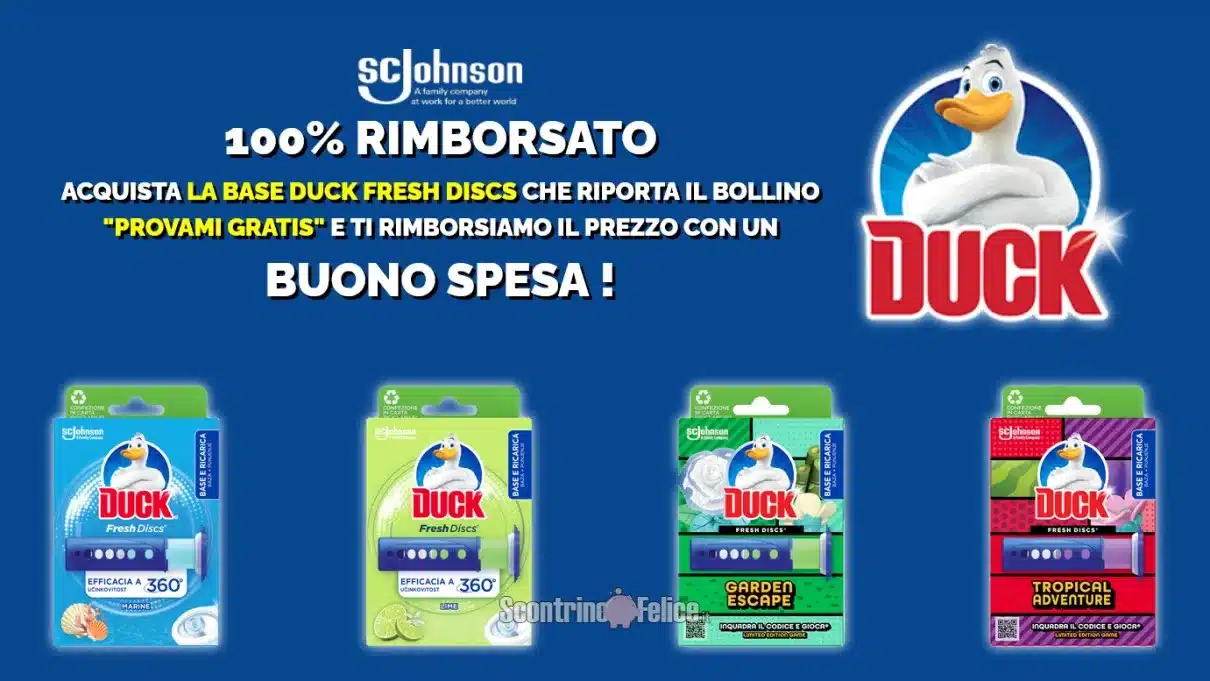 Provami gratis Duck: ricevi un rimborso tramite buono spesa