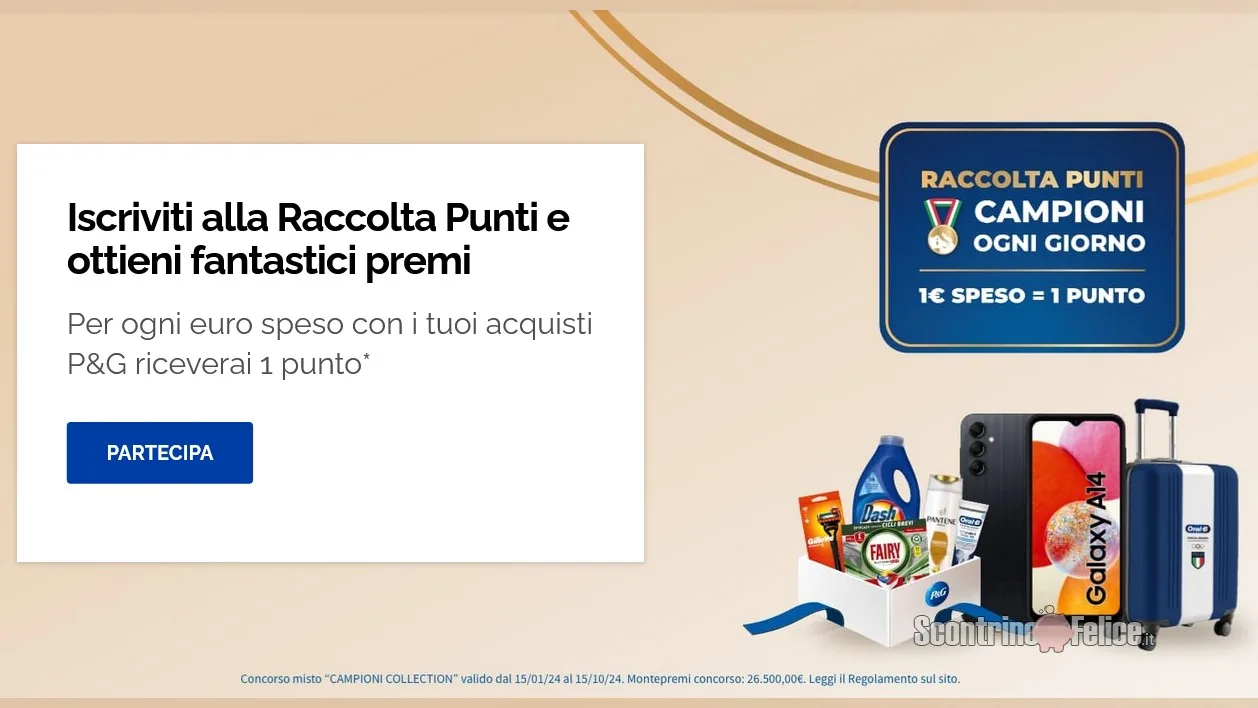 Raccolta punti Campioni Collection P&G