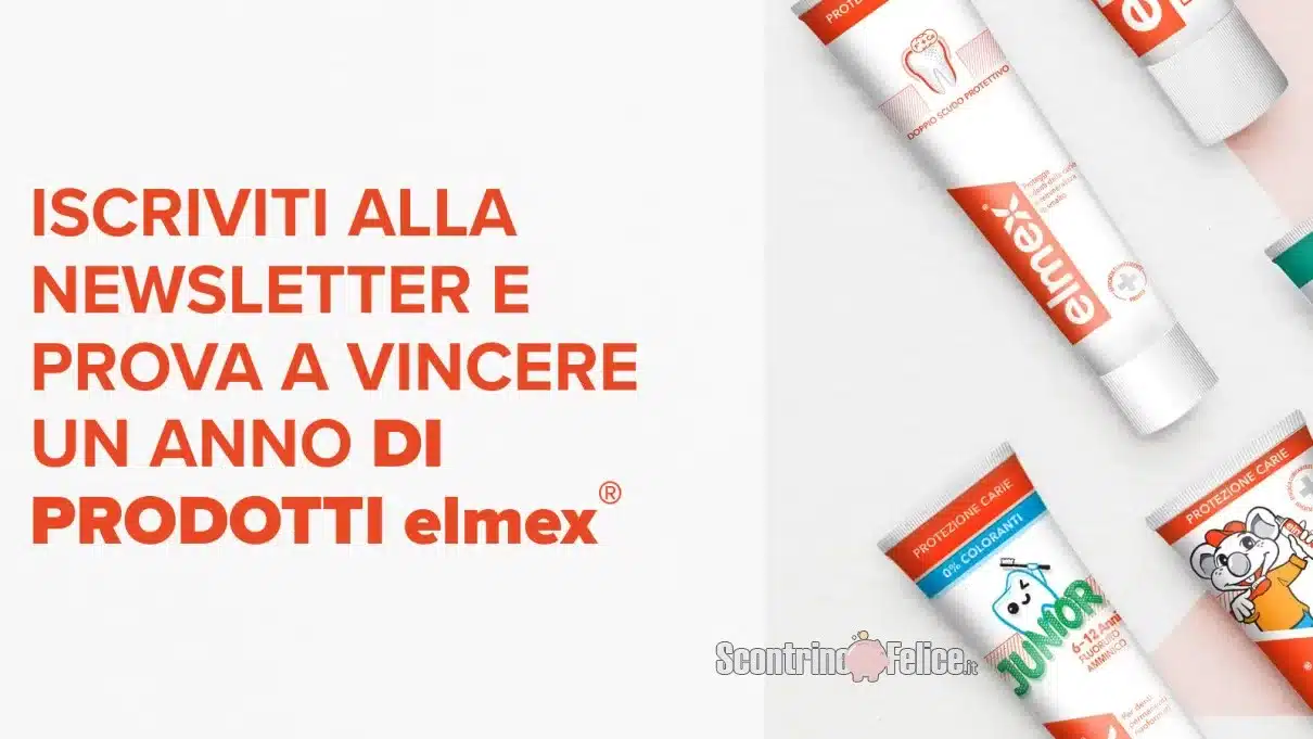 Vinci gratis 1 anno di prodotti elmex