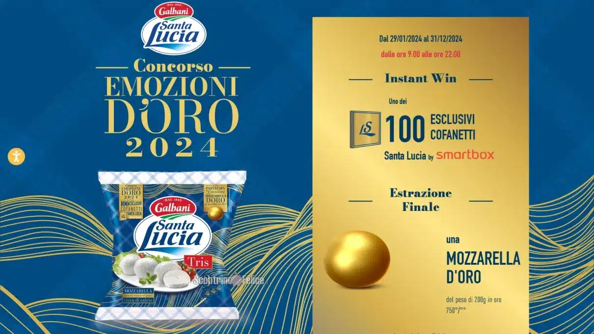 Concorso Santa Lucia: vinci Smartbox e 1 mozzarella d'oro