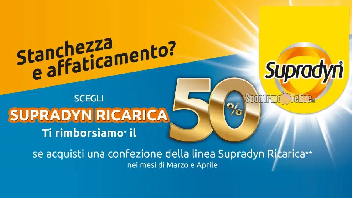 Cashback Supradyn: ricevi il rimborso del 50%